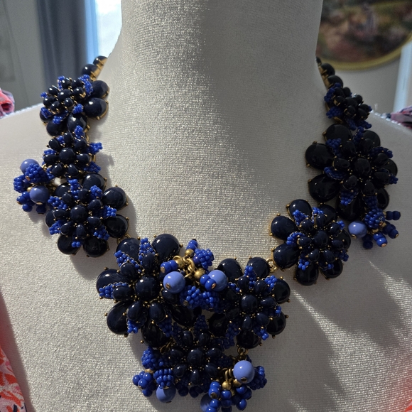 J. Crew Jewelry - Elegant Blue Floral Necklace